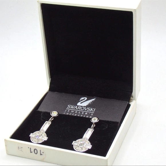 Swarovski Jewelry - Swarovski Silver and Crystal Drop Earrings